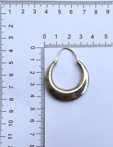 Chunky pure silver hoops