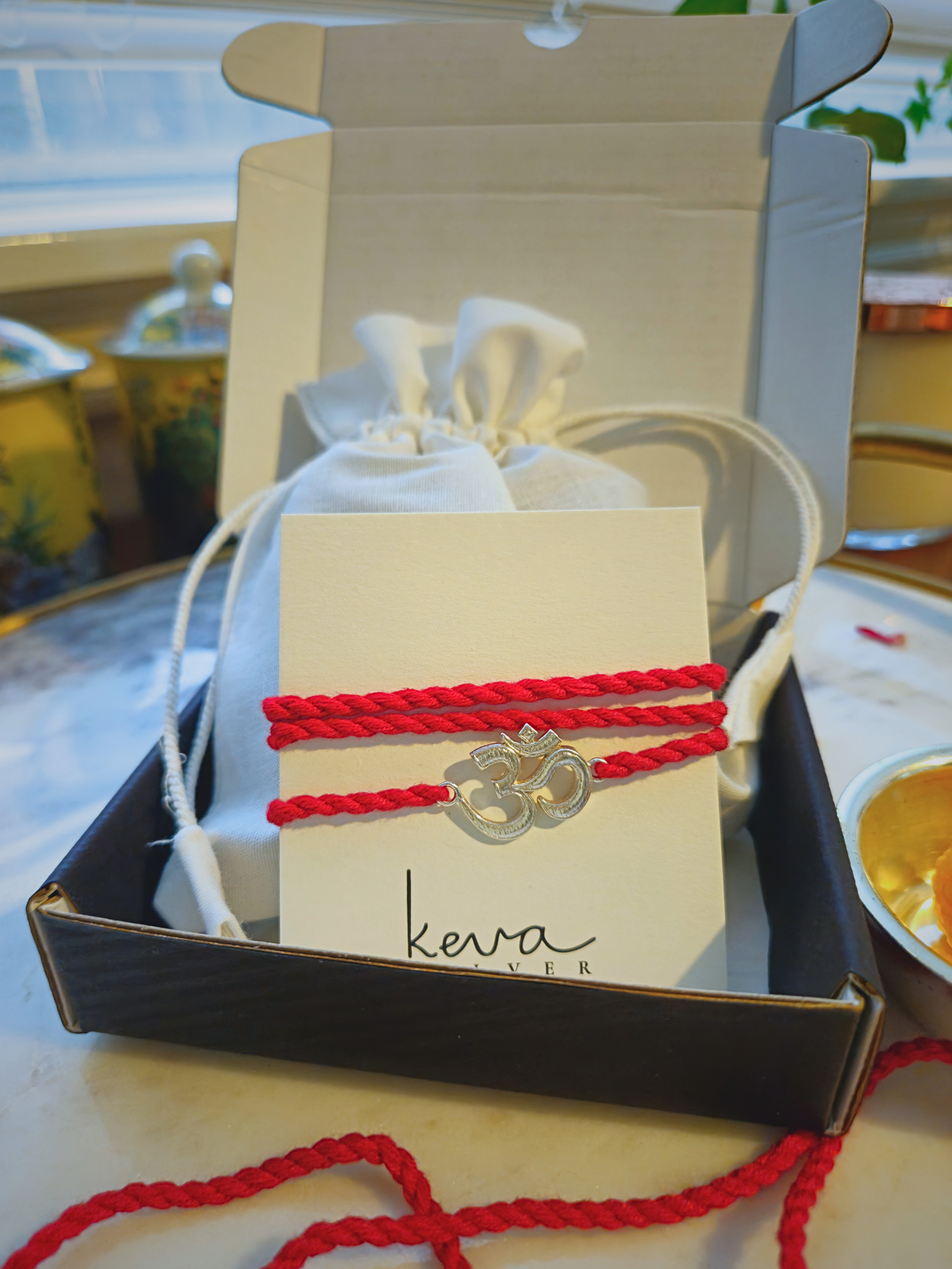 925 Sterling Silver Rakhi-Silver OM Aum Rakhi