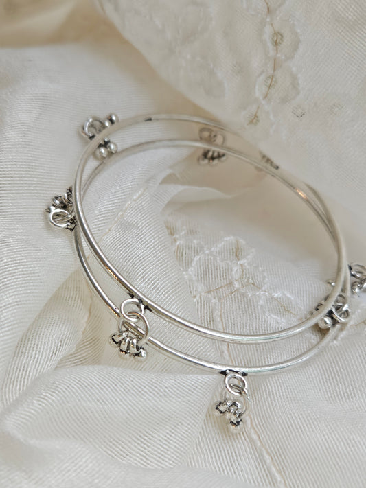 925 Sterling Silver Ghunghroo Bangle