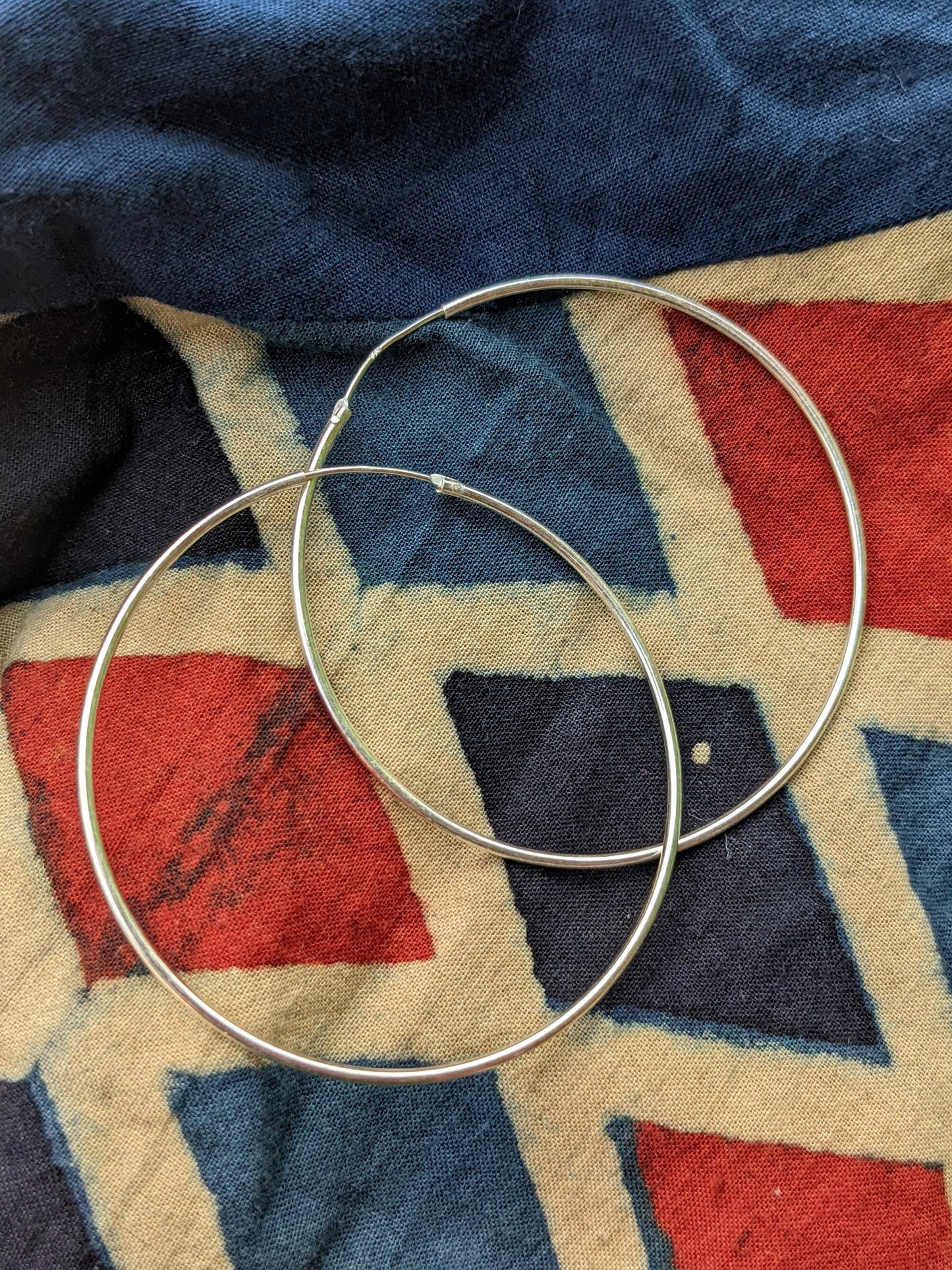 Large Sterling Silver Hoops - 2” Classic Large Hoops - 925 Sterling Silver Hoops - Two Inches Across - Sterling Silver Circle Round Hoops