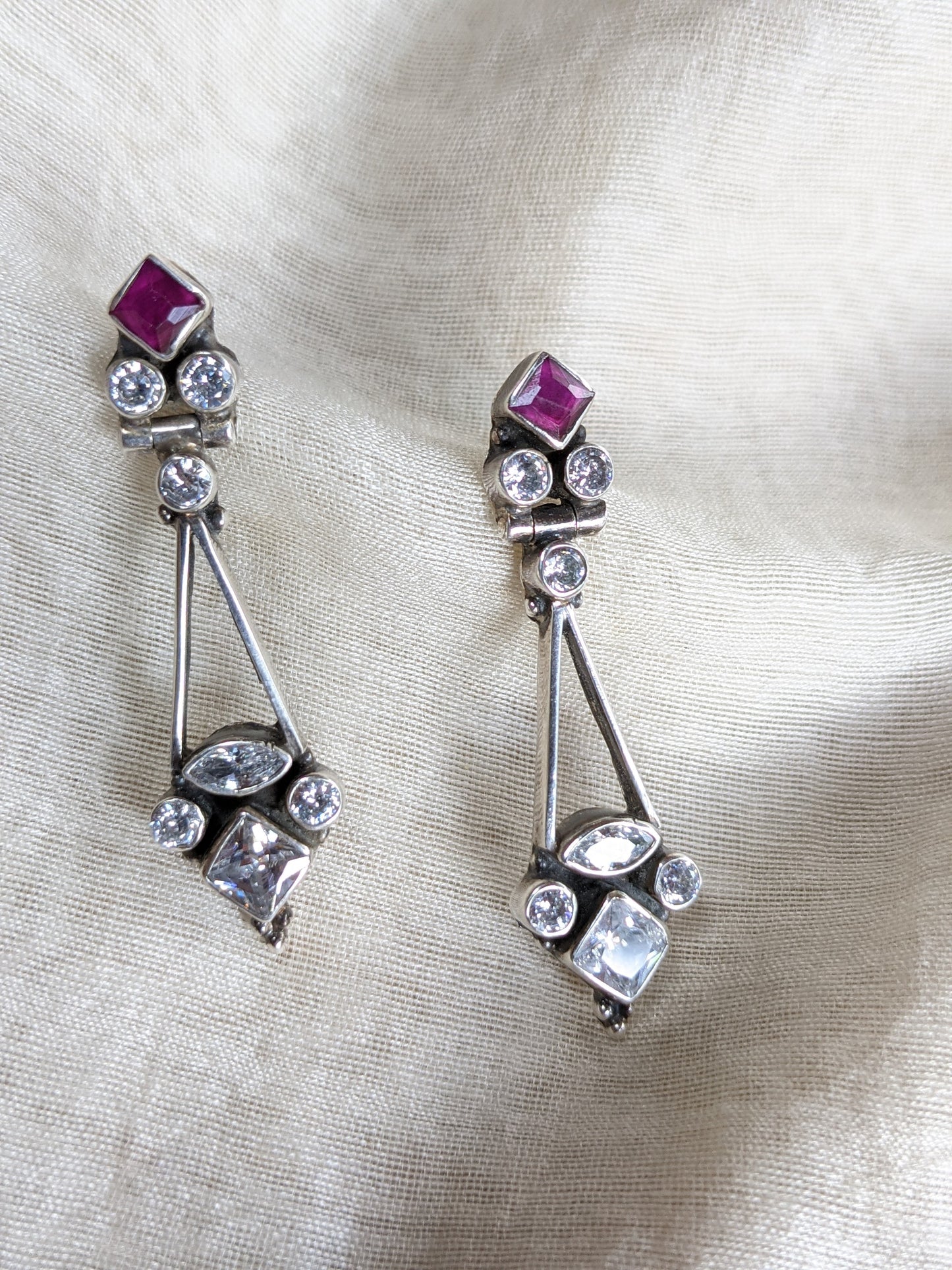 Sia - Sterling Silver and Cubic Zirconia Earring