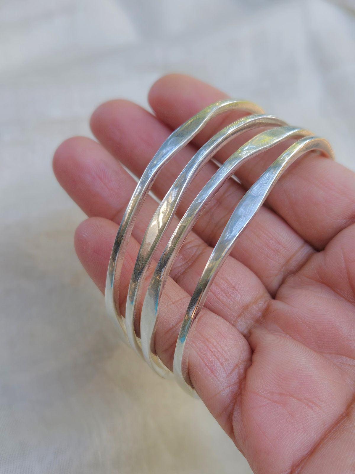 925 Sterling Silver Bangles, Plain Silver Stacking Bangles, Silver Bracelet