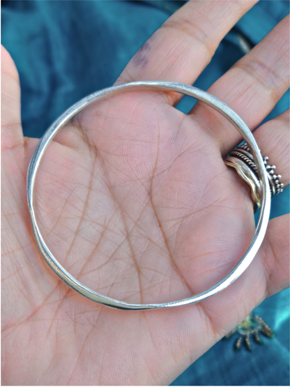 925 Sterling Silver Bangles, Plain Silver Stacking Bangles, Silver Bracelet