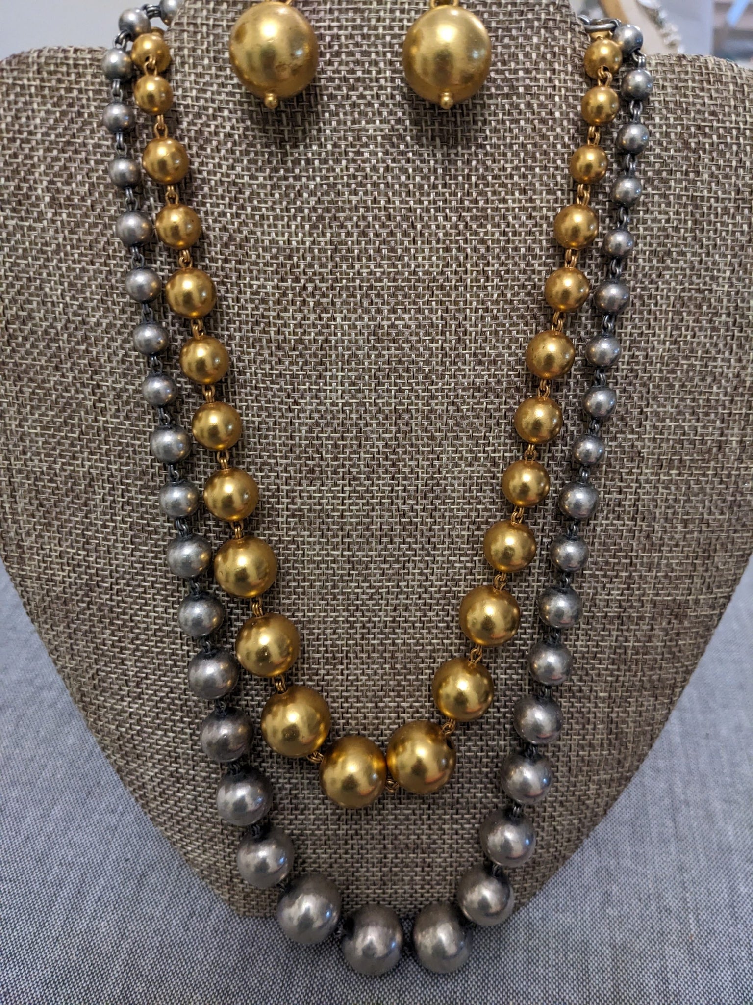 925 Sterling Silver  balls bead necklace