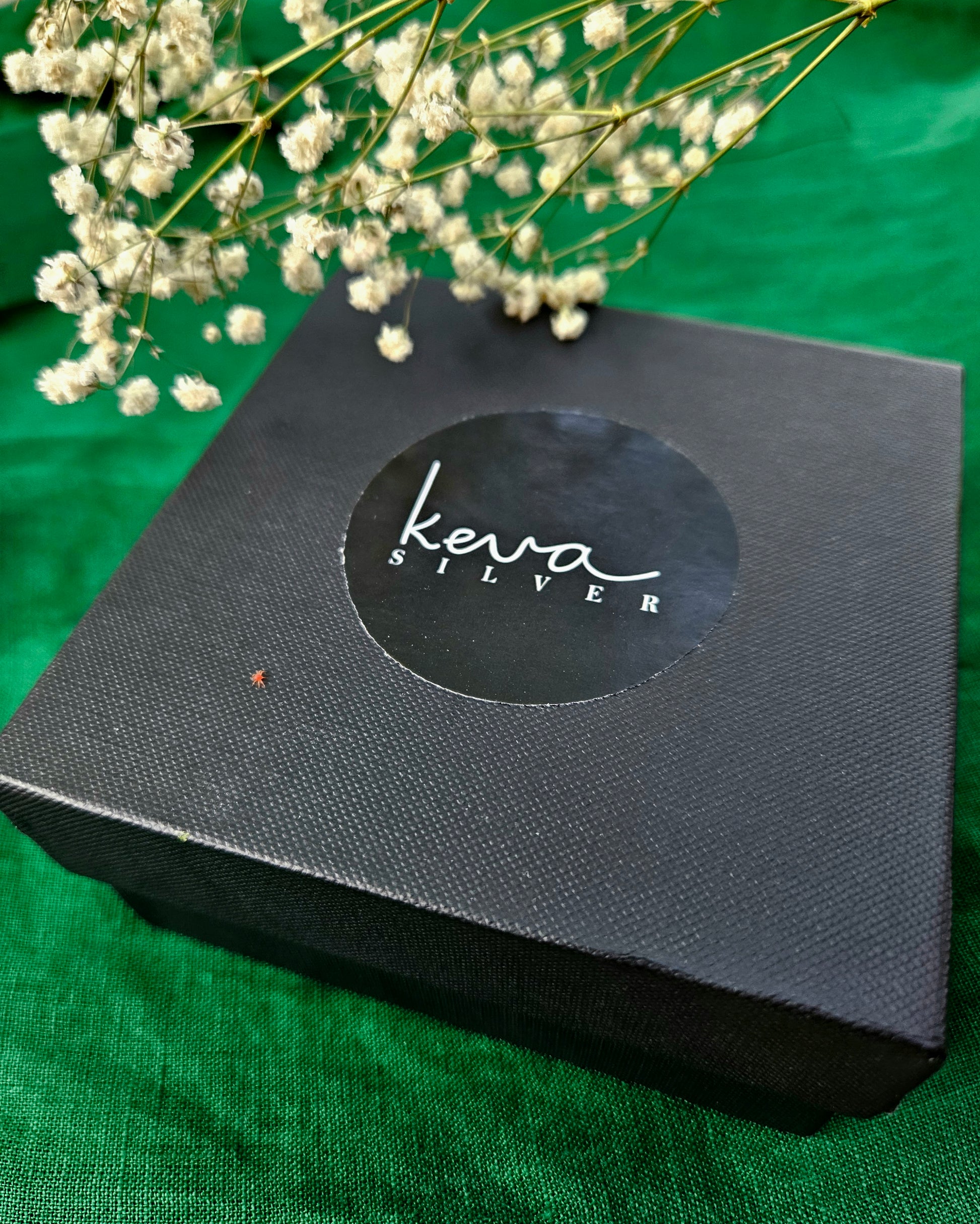 small oxidised finish pure silver jhumka earing with pearl