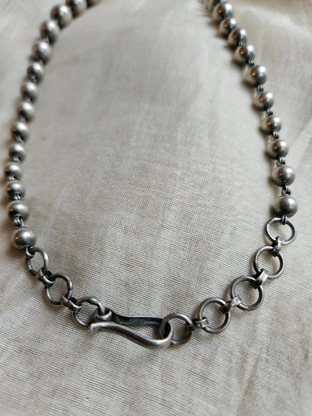 925 Sterling Silver  balls bead necklace