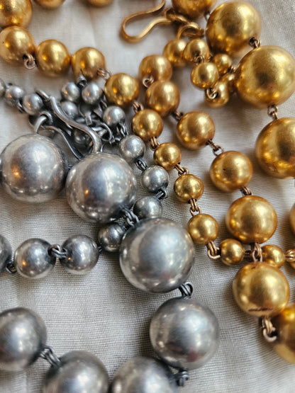 925 Sterling Silver  balls bead necklace