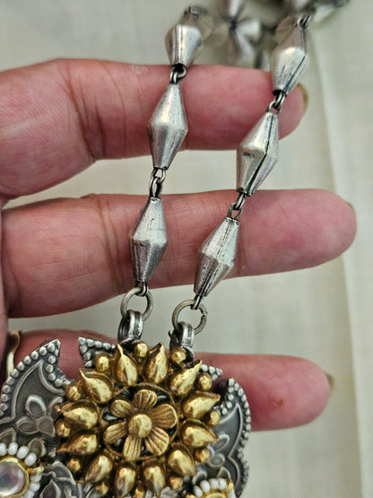 925 Silver gold plated long Necklace