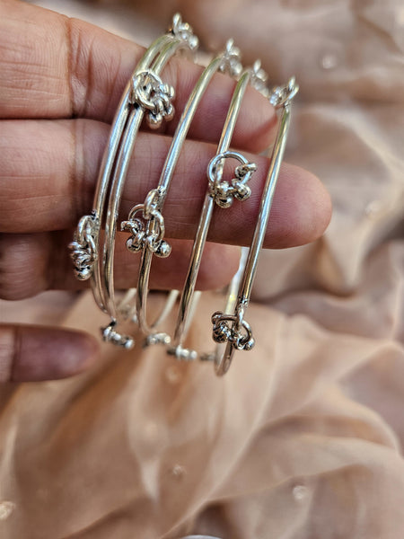 Handmade  925 Sterling Silver Ghunghroo Bangle