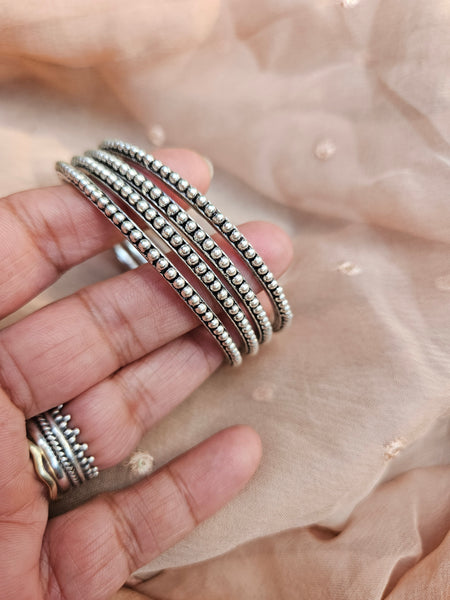 Stacked bangle bracelets, Indian 925 Sterling Silver Bangles