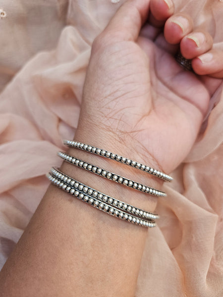 Stacked bangle bracelets, Indian 925 Sterling Silver Bangles