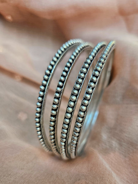 Stacked bangle bracelets, Indian 925 Sterling Silver Bangles