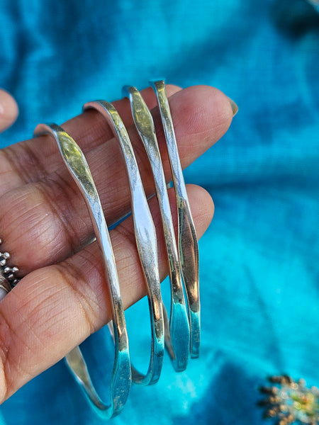 925 Sterling Silver Bangles, Plain Silver Stacking Bangles, Silver Bracelet