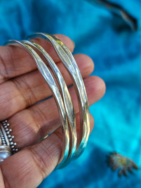 925 Sterling Silver Bangles, Plain Silver Stacking Bangles, Silver Bracelet