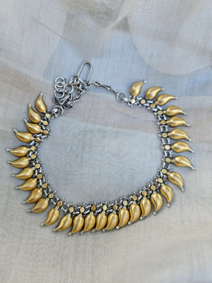 Sterling Silver collar necklace with gold plating