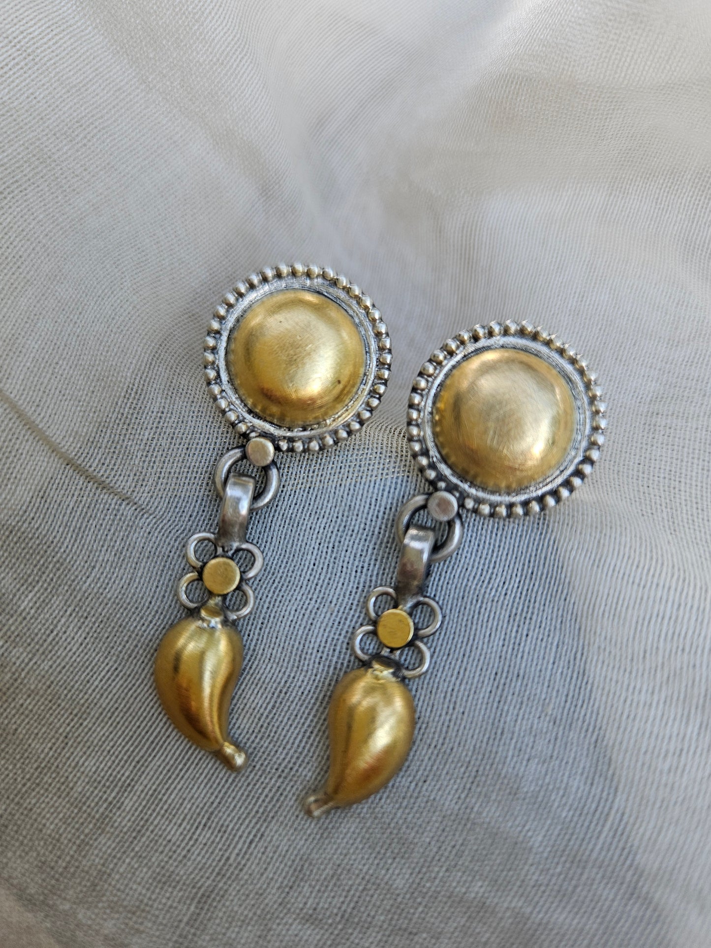 Sterling Silver collar necklace with gold plating
