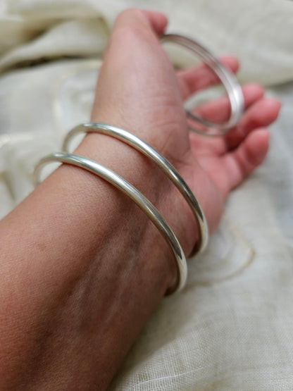 925 Sterling Silver plain bangles