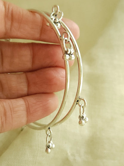 925 Sterling Silver Ghunghroo Bangle