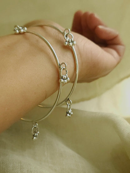 925 Sterling Silver Ghunghroo Bangle