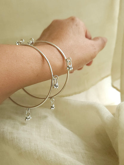 925 Sterling Silver Ghunghroo Bangle