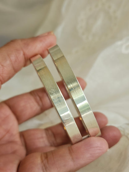 Plain Silver Bangles | 925 Sterling Silver Plain Bangles | Stacking Silver Bangles