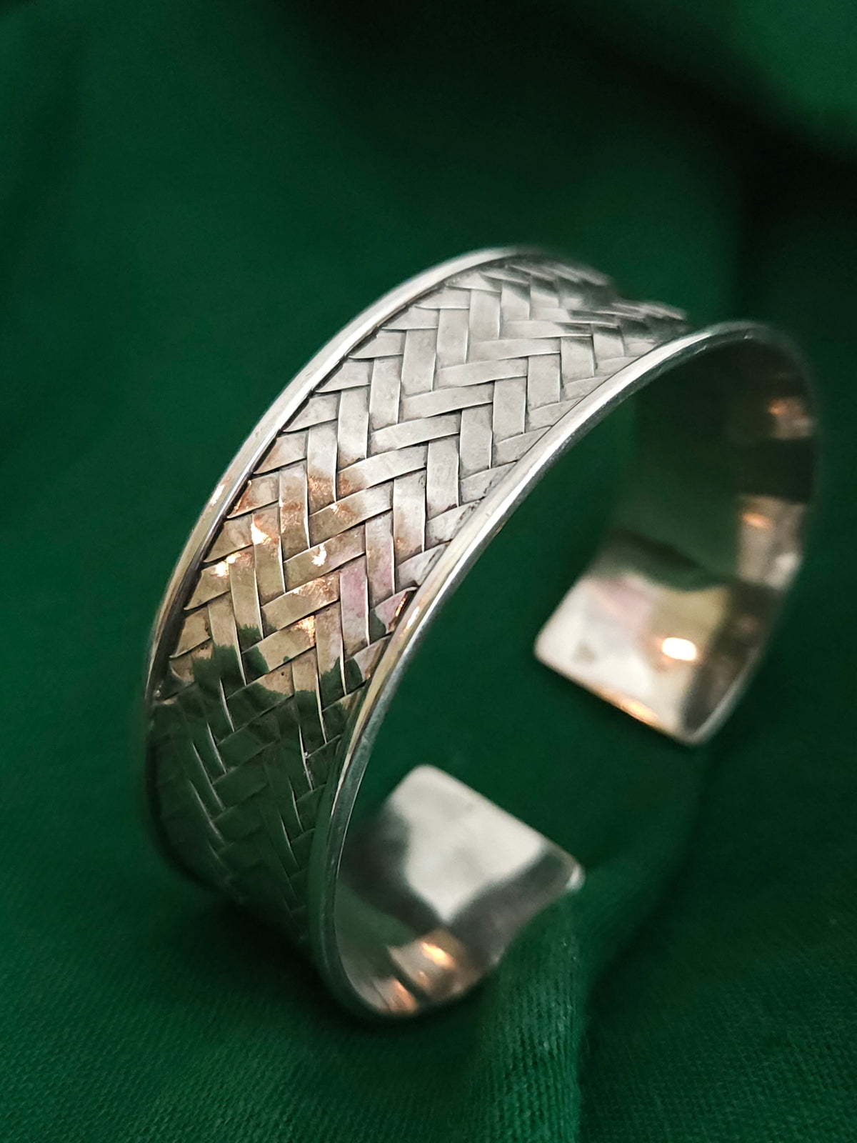 Karen Hill Tribe Woven Silver Cuff – Handcrafted in Thailand