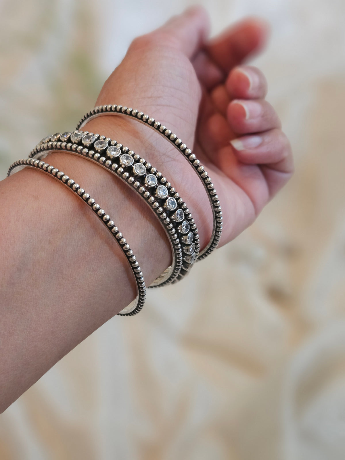 92.5 Silver Rawa bangles, Stacking Silver Bangles
