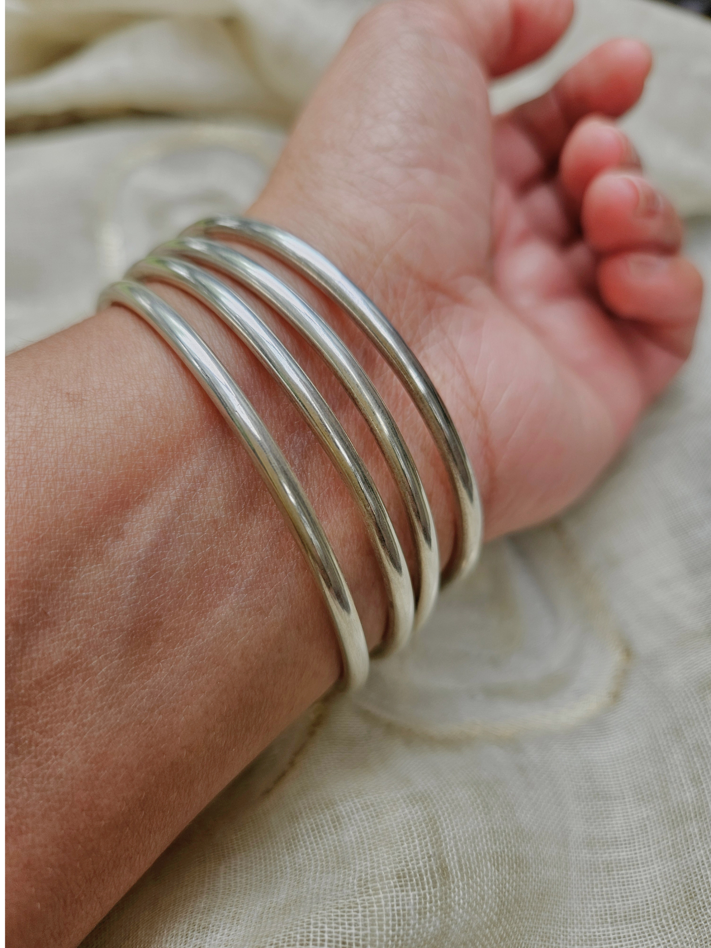 925 Sterling Silver plain bangles