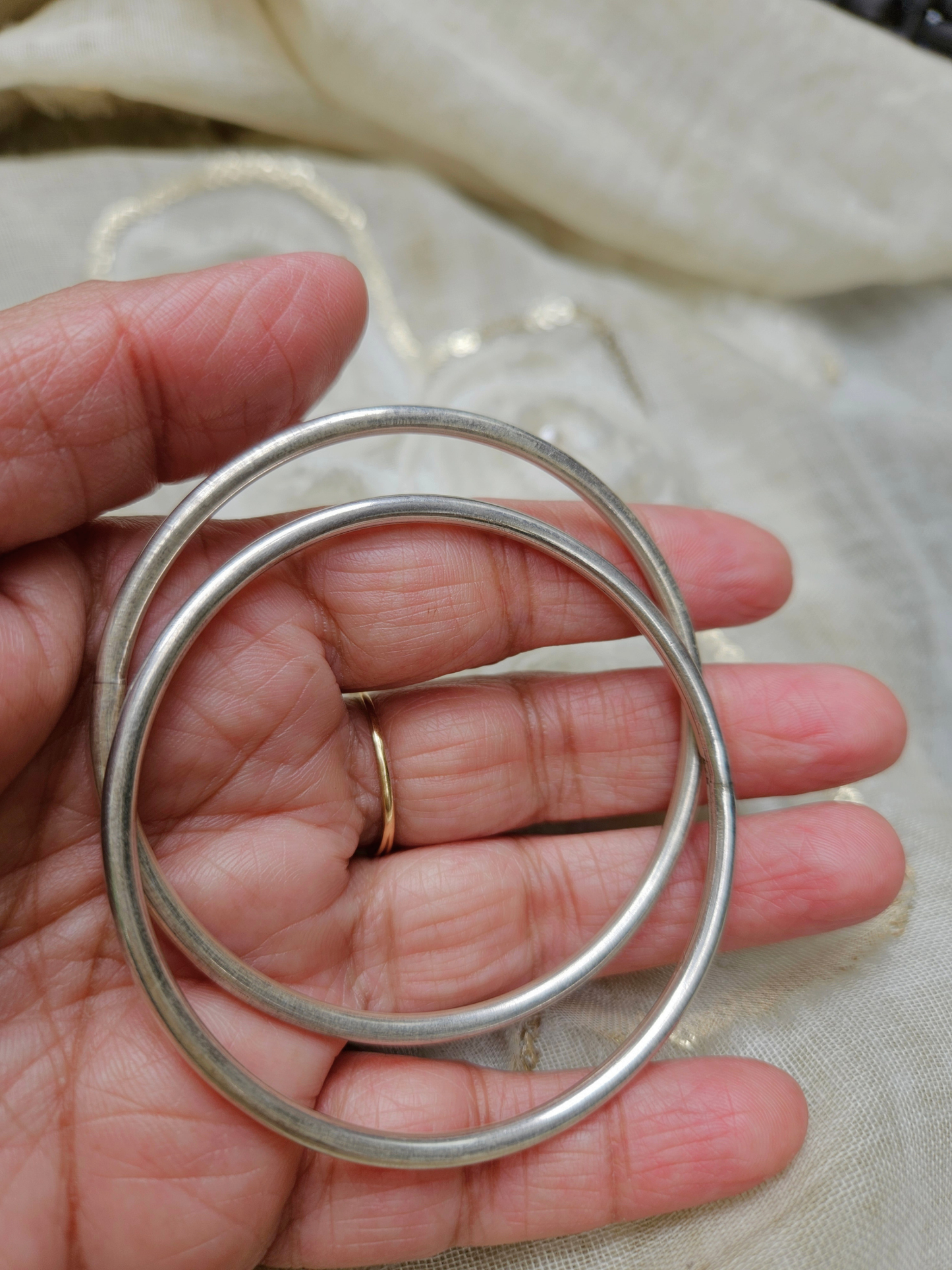 925 Sterling Silver plain bangles