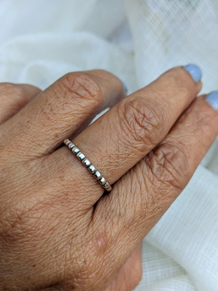 Thin Silver ring, Oxidised silver ring, Silver band, Band ring, Stacking silver ring