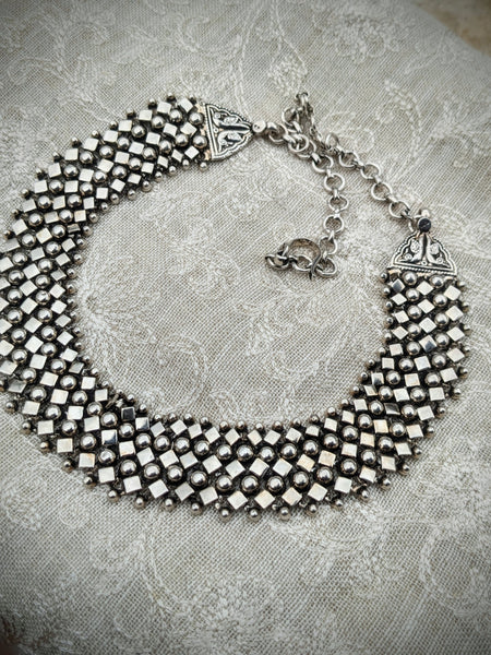 Pure silver Collar necklace
