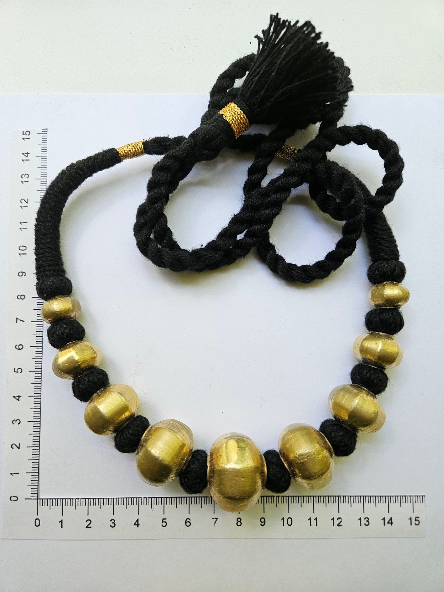 Gold plated silver collar necklace-  Faceted Chunky wax beads Dholki Necklace