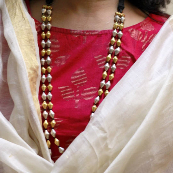 Dolki Mala, Dual tone Dholki Necklace