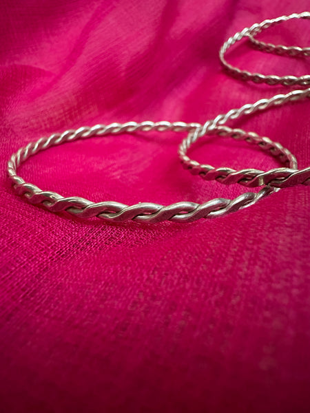 92.5 Silver Bangles, Stacking Bangles, Plain Silver Bangles