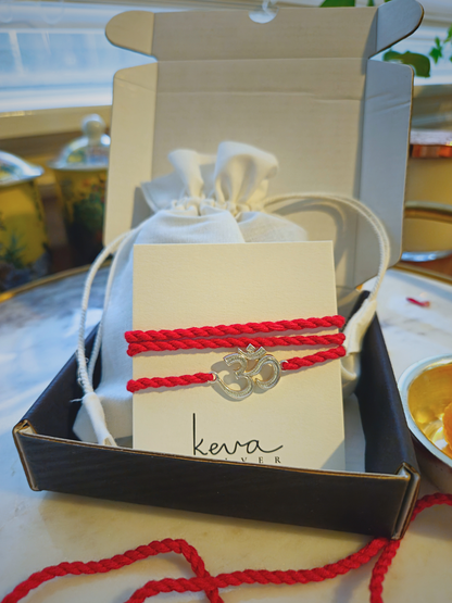 925 Sterling Silver Rakhi-Silver OM Aum Rakhi