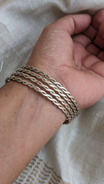 92.5 Silver Bangles, Stacking Bangles, Plain Silver Bangles