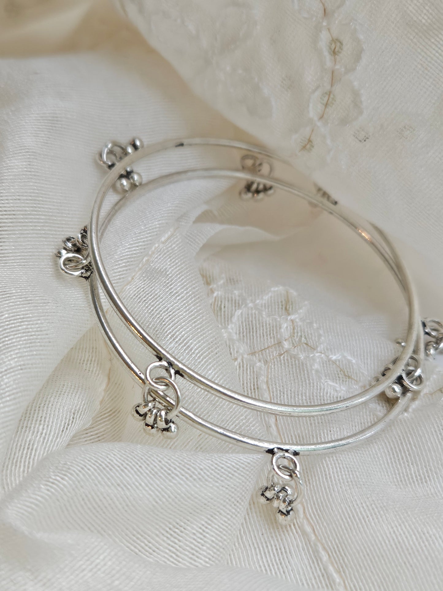 925 Sterling Silver Ghunghroo Bangle
