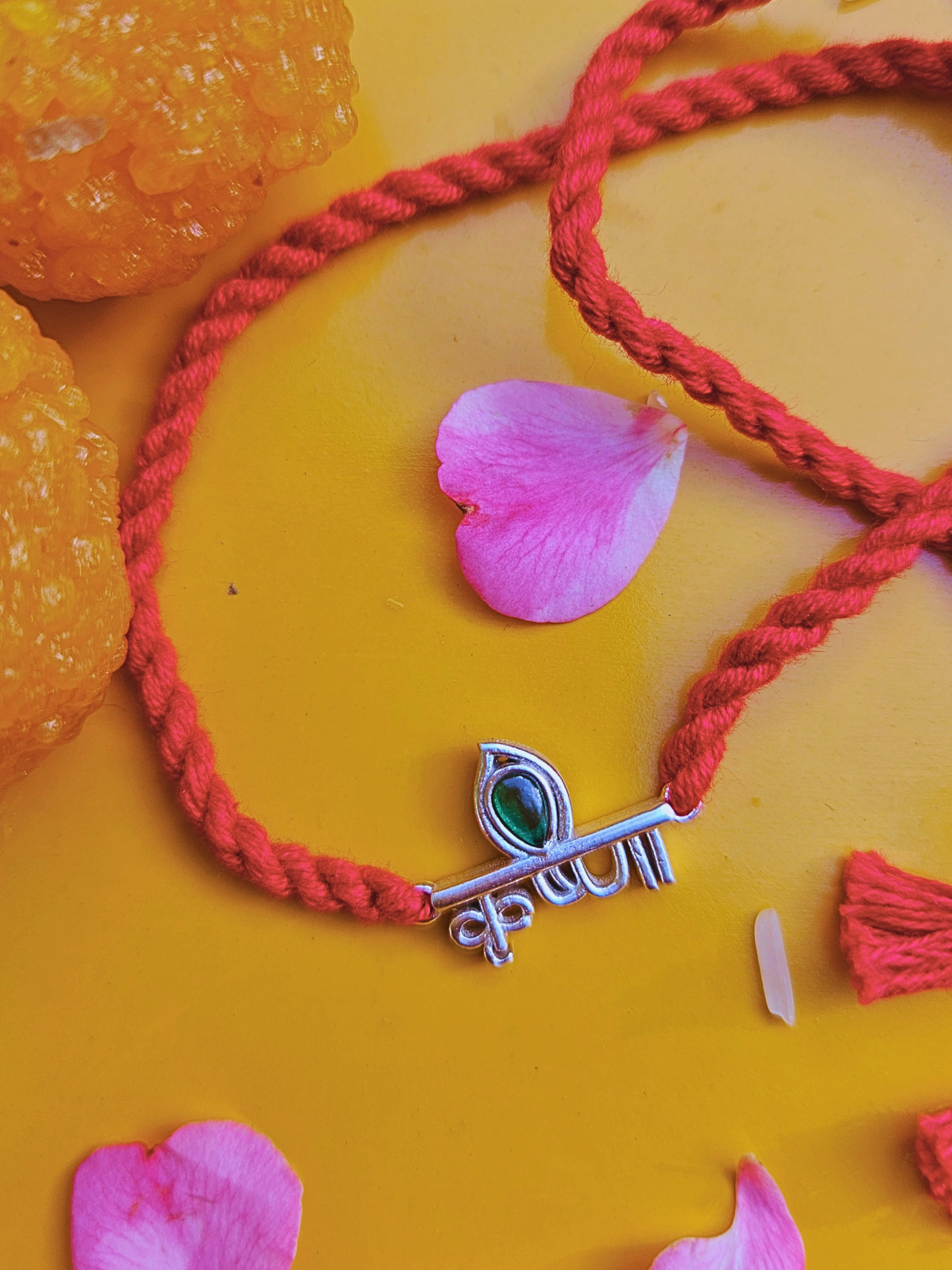 925 Sterling Silver Rakhi-Silver krishna Rakhi