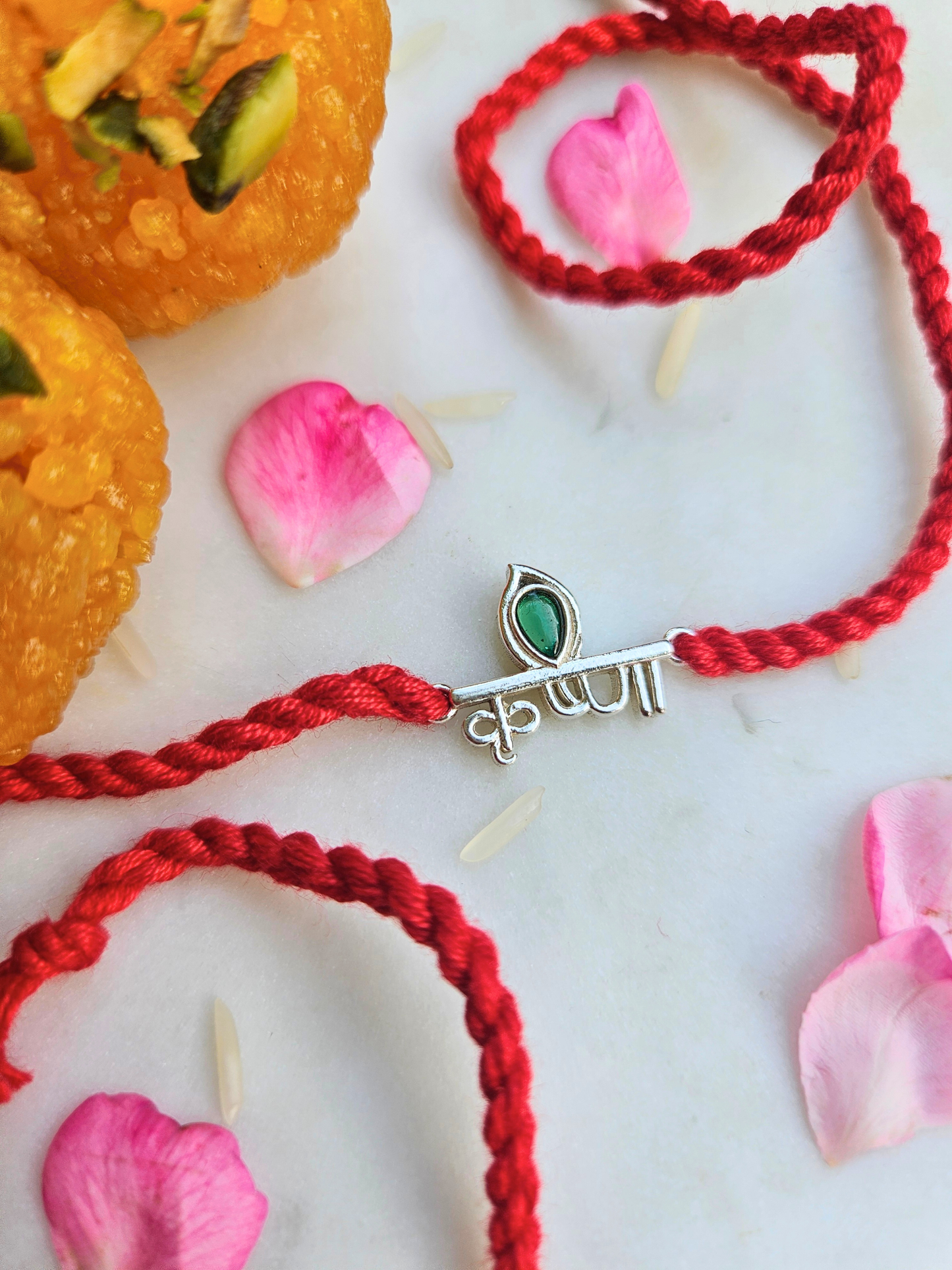 925 Sterling Silver Rakhi-Silver krishna Rakhi