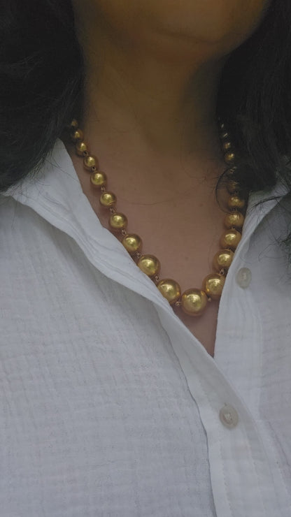 925 Sterling Silver  balls bead necklace