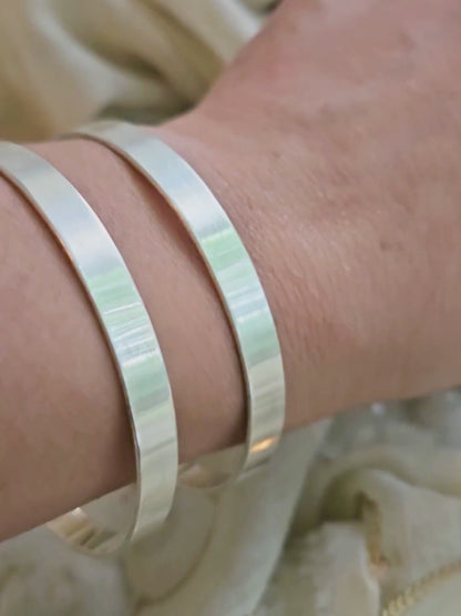 Plain Silver Bangles | 925 Sterling Silver Plain Bangles | Stacking Silver Bangles