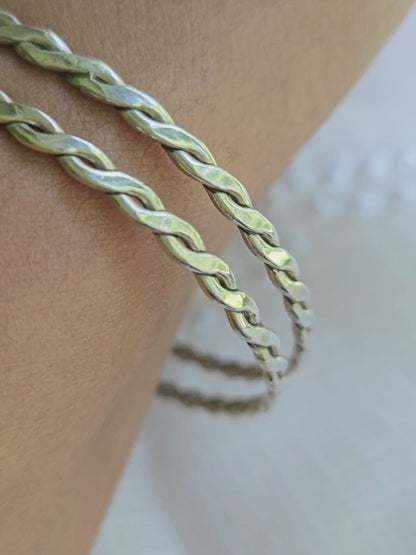 92.5 Silver Bangles, Stacking Bangles, Plain Silver Bangles
