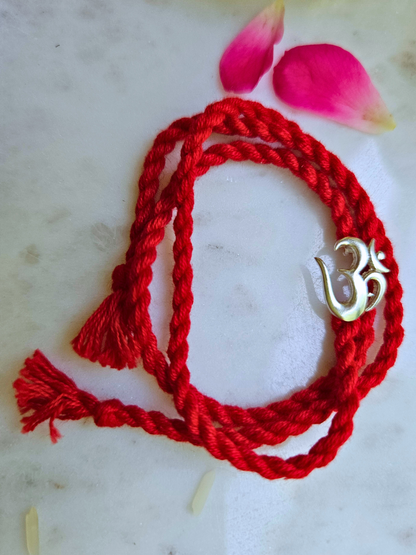 925 Sterling Silver Rakhi-Silver OM Aum Rakhi
