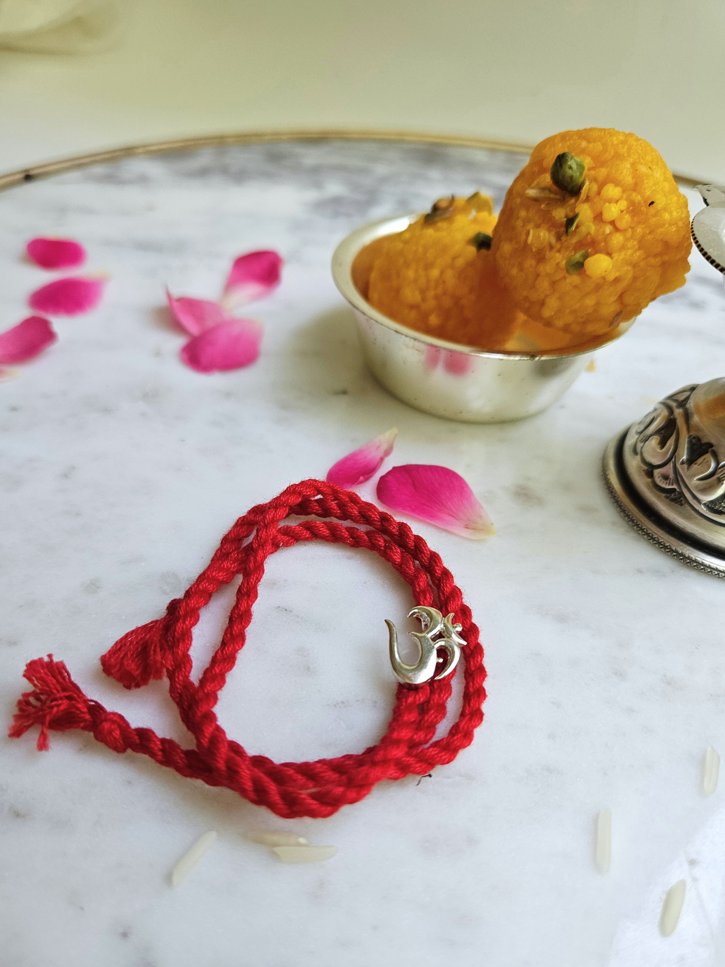 925 Sterling Silver Rakhi-Silver OM Aum Rakhi