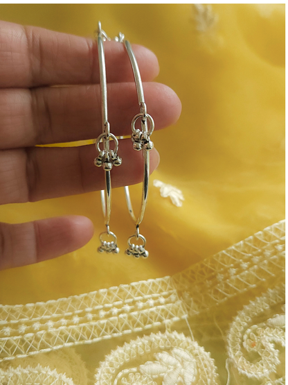 925 Sterling Silver Ghunghroo Bangle