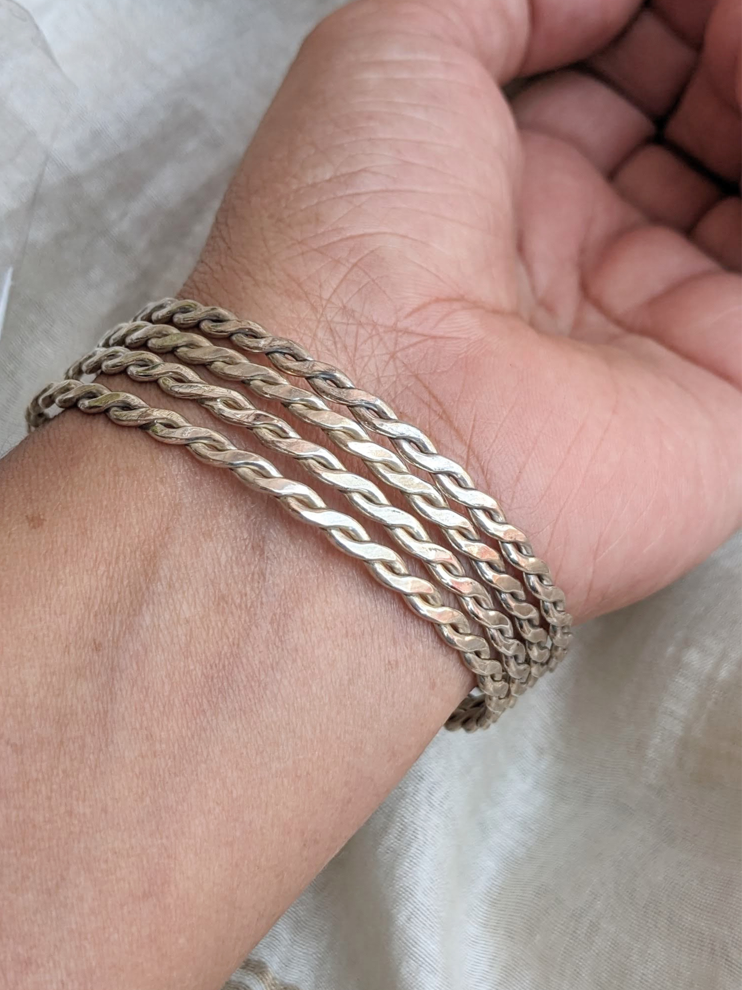 92.5 Silver Bangles, Stacking Bangles, Plain Silver Bangles