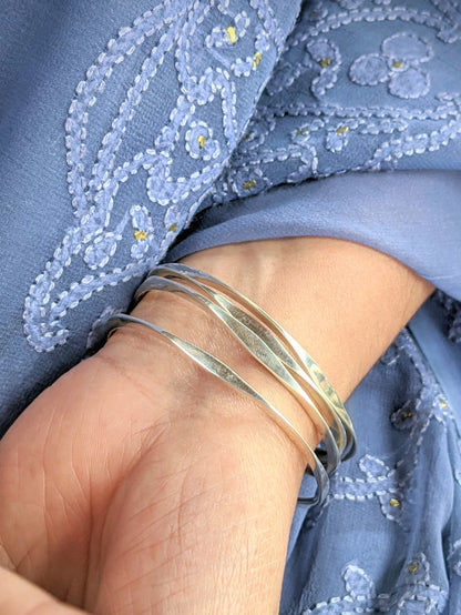 925 Sterling Silver Bangles, Plain Silver Stacking Bangles, Silver Bracelet