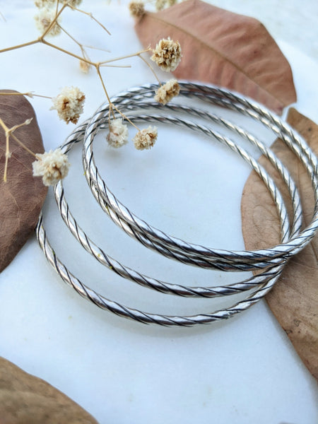 Silver Stacking Bangles