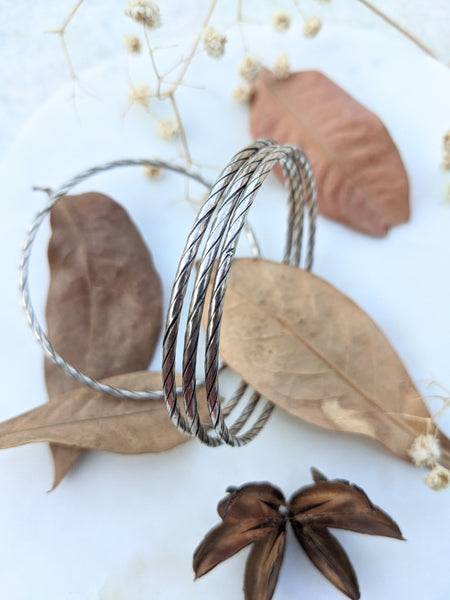 Silver Stacking Bangles