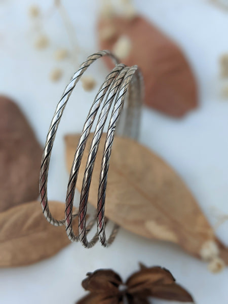 Silver Stacking Bangles